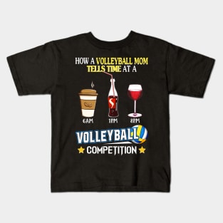 Volleyball Mom At A Volleyball Competition Kids T-Shirt